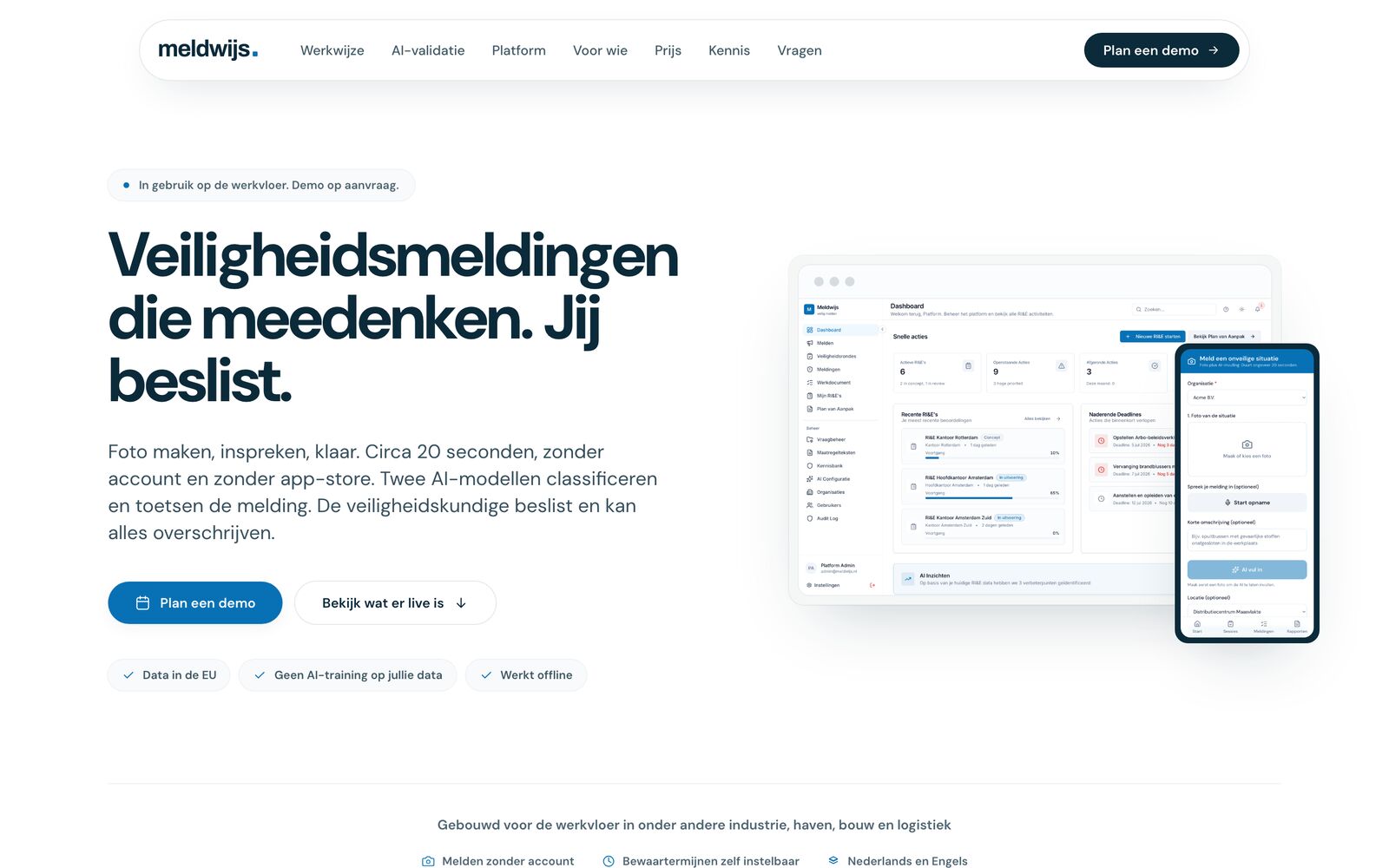 Meldwijs safety platform